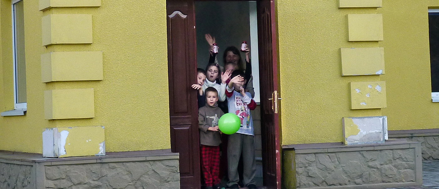 Kinderen uit het kinderhuis in Novovolynsk, Oekraïne.