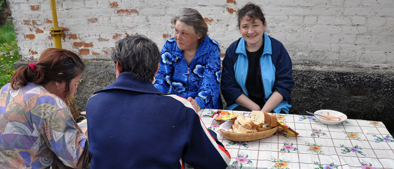 Opvang voor vrouwen, vrouwenhuis in Novovolynsk, Oekraïne.