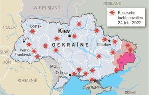 landkaart oorlog Oekraine